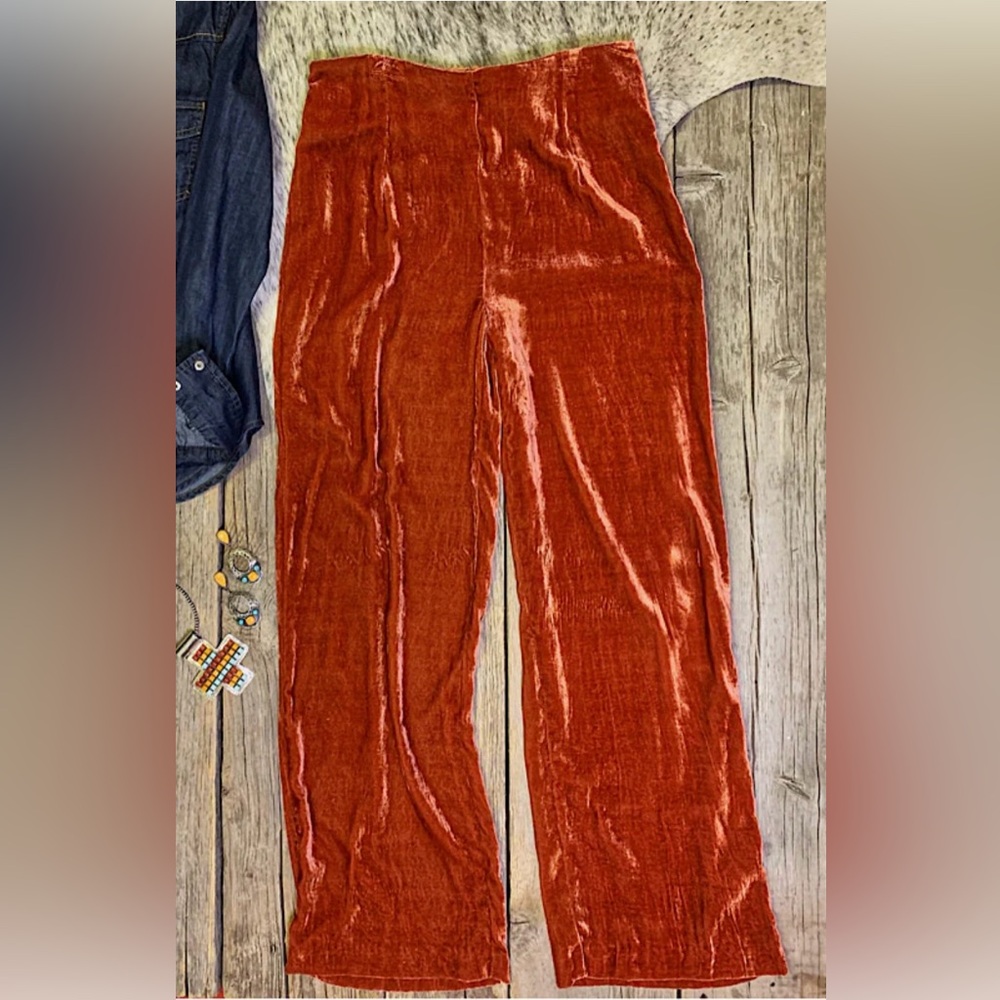 Double D Ranch velvet wide leg trousers